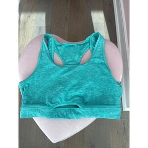 Peloton Turquoise Heathered Racerback Sports Bra Size‎ L